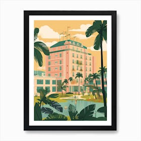 Abidjan Cote D'Ivoire Travel Illustration 2 Art Print