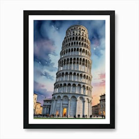 Leaning Tower Of Pisa Italy Art Print