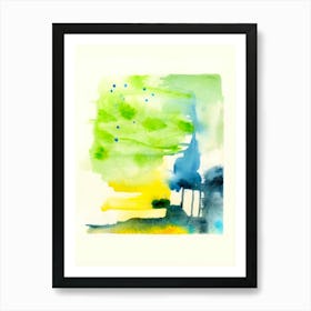 Transition - Abstract Watercolor , Landscape Art Art Print