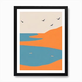 Cable Beach Australia Midcentury Art Print