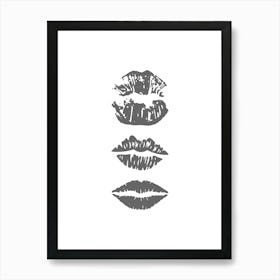 Kissing Lips Art Print
