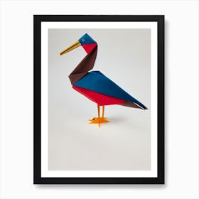 Brown Pelican Origami Bird Art Print