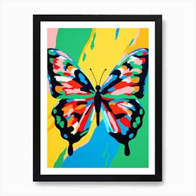 Pop Art Malachite Butterfly 4 Art Print