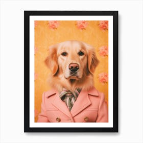 A Golden Retriever Dog 4 Art Print