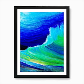 Abstract Representation Of A Tropical Ocean Wave Bright Colors Evoking The Essence Of Caribbean Bea (1) Art Print