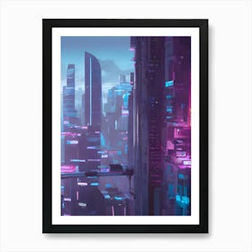 Futuristic Cityscape 2 Art Print