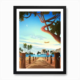 Day in the beach Art Print