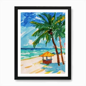 Travel Poster Happy Places Miami Beach 4 Art Print