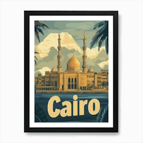 Aihrgdesign A Mid Century Modern Travel Poster For Cairo Show Dd189960 E82f 45ee 88b0 78210f50b3df 1 Art Print