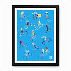 The Chain Gang Blue Version Art Print