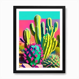 Cylindropuntia Kleiniae Modern Abstract Pop 3 Art Print