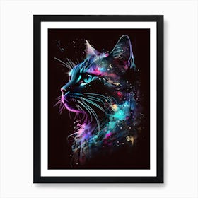 Colourful Cat Art Print