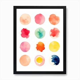 Watercolor Splatters 2 Art Print