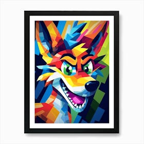 Crash Fox 1 Art Print