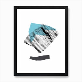 Blue and Ink Art Print