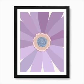 Purple Floral Daisy Art Print