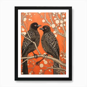 Two Birds Art Nouveau Poster 4 Art Print