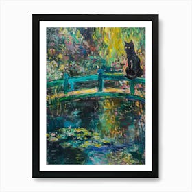 Cat On A Bridge 1 Art Print