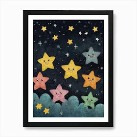Stars Canvas Print Art Print