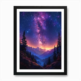 Milky Night Sky Art Print