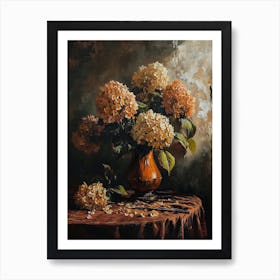 Baroque Floral Still Life Hydrangea 3 Art Print