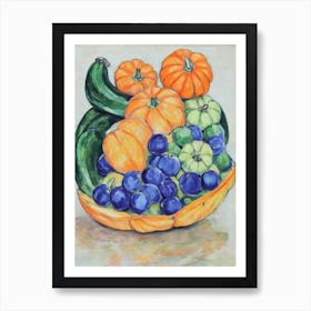 Kabocha Squash Fauvist vegetable Art Print