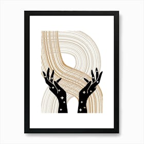 Abstract Boho Mystic Hands Art Print Art Print