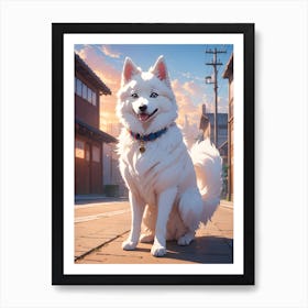 American Eskimo Pop Star Art Print