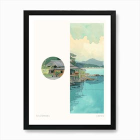 Naoshima Japan 3 Cut Out Travel Poster Art Print