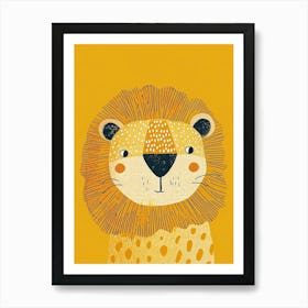 Yellow Lion 3 Art Print