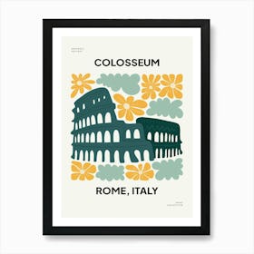 Travel Colosseum Rome Italy Abstract Gallery Art Print