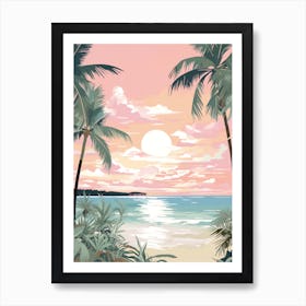 A Canvas Painting Of Seven Mile Beach, Negril Jamaica 3 Art Print