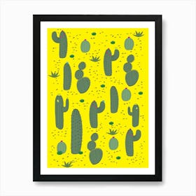 Cactus Pattern Art Print