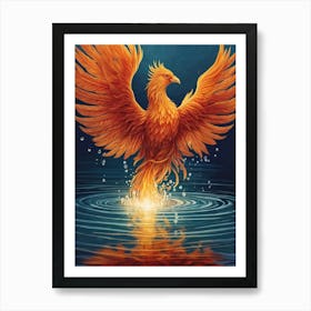 Phoenix on Water Art Print