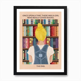 Book Girl (Blonde) Art Print