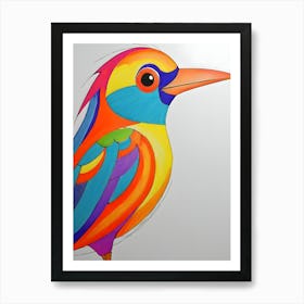 Colorful Bird-Reimagined 2 Art Print