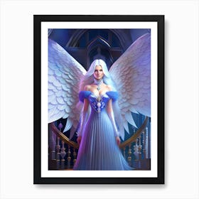 Gentle Archangel In An Abstract House Art Print