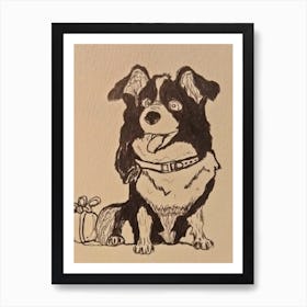 Boarder Collie Art Print