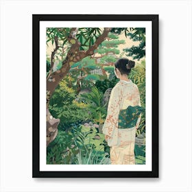 In The Garden Ryoan Ji Garden Japan 3 Art Print