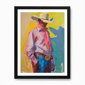 Painting Of A Cowboy 5 Art Print