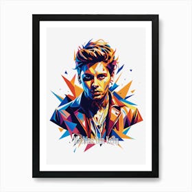 Machine Gun Kelly 02 Portrait Music Icon Style WPAP Pop Art Art Print