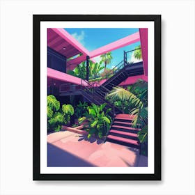 Pink House 8 Art Print
