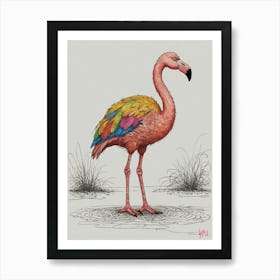 Flamingo 28 Art Print