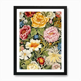 Flowers By William Morris Art Print