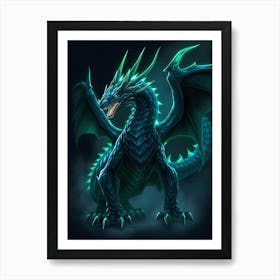 Blue Dragon 4 Art Print