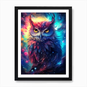 Colorful Owl Art Print