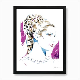 Princess Leia - Retro 80s Style Art Print