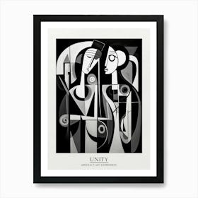 Unity Abstract Black And White 4 Poster Art Print