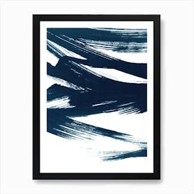 Gestural Indigo Art Print