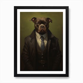 Gangster Dog Staffordshire Bull Terrier 2 Art Print